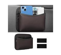 Adunsiaoto Organizzatore Tasche Laterali Auto, Scatola Di Immagazzinaggio Laterale Auto, Scatola Immagazzinaggio Multifunzionale Del Sedile Pelle per La Maggior Parte Del Veicolo a Motore(Marrone)