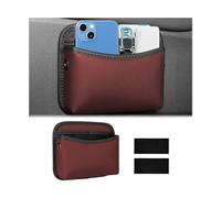 Adunsiaoto Organizzatore Tasche Laterali Auto, Scatola Di Immagazzinaggio Laterale Auto, Scatola Immagazzinaggio Multifunzionale Del Sedile Pelle per La Maggior Parte Del Veicolo a Motore(Rosso)