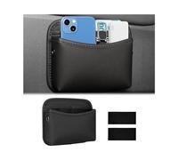 Adunsiaoto Organizzatore Tasche Laterali Auto, Scatola Di Immagazzinaggio Laterale Auto, Scatola Immagazzinaggio Multifunzionale Del Sedile Pelle per La Maggior Parte Del Veicolo a Motore(Nero)