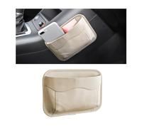 Adunsiaoto Scatola Portaoggetti per Seggiolino Auto, Organizer Laterale per Sedili Auto, Organizer per Console Laterale in Pelle PU, per Organizzare Documenti, Cartelle, Blocchi Appunti(Beige)