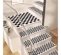 ADUODAO Tappeto per scale, resistente, lavabile, per scale, con fondo antiscivolo, per uso interno (65 x 26 cm, 4 pezzi, stile 1)