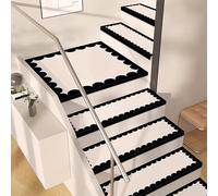ADUODAO Tappeto per scale, resistente, lavabile, per scale, con fondo antiscivolo, per uso interno (65 x 26 cm, 4 pezzi, stile 3)