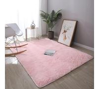 ADUODAO Tappeto per soggiorno, morbido e soffice, non perde pelo, per camera dei bambini, camera da letto, decorazione per la casa, di lusso, 80 x 160 cm, rosa