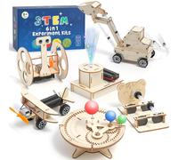 ADUSRIZ Kit 6 in 1 STEM per bambini, kit artigianale in legno per ragazzi di età 8-12, progetti scientifici di puzzle 3D, costruzione in legno per bambini, giocattoli regali per 6 7 8 9 10 11 12 anni