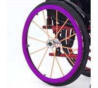 ADUUTPPD Copriruota Posteriore per Sedia A Rotelle,Copri Corrimano per Sedia A Rotelle, Antiscivolo, Resistente all'Usura, per Sedie A Rotelle, per Migliorare La Presa E La Trazione,Viola,24in