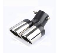 ADUYHCZ Terminale di Scarico Auto per VW Passat B5 B6 B7 B8 Polo Golf Tubo di Scarico Marmitta Codino Scarico Doppio Acciaio Inox Cromato Sportivo,A