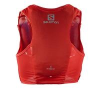 Salomon Adv Hydra Vest 4 Gilet da Running con Flask Inclusi Unisex, Comfort e stabilità, Idratazione ad accesso rapido, Semplicità, Fiery Red, XL