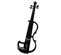 Advanced Art Violino Silenzioso In Legno Massello Nero 4/4 Raccordi In Ebano Parti Violino Elettrico