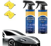 Advanced Car Quick-Acting Coating Agent Spray,Car Coating Spray Oil Film Emulsion Glass Cleaner Quick Effect Agent,for Shine & Protection,Waterless Cars Scratch Remover Sprays (2)