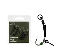 Advanced Carp Fishing Ronnie Hook For Wide Gape con set di leader per accessori pesca leader