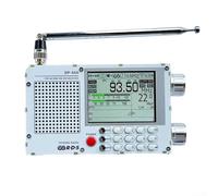 Advanced DP666 Radio con banda completa FM AM onde corte e funzioni come RDS, cancellazione del rumore e display della batteria (bianco)