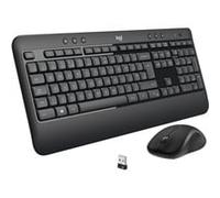 Advanced MK540 tastiera Mouse incluso USB QWERTY Olandese Nero, Bianco, Set desktop grigio scuro, Wireless, USB, Interruttore a chiave a membrana, QWERTY, Nero, Bianco, Mouse incluso