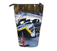 Advanced Snowmobile, astuccio espandibile per matite, tessuto Oxford multi-design, altezza regolabile, borsa cosmetica multiuso