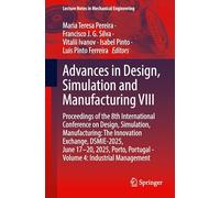 Advances in Design, Simulation and Manufacturing VIII