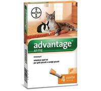Advantage 40 Antiparassitario per Gatti fino a 4kg - 0,4ml confezione 4 Pipette