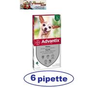 Advantix Bayer 0-4kg antiparassitario per cane fino 4kg 4- 6- 8-12-18-20 pipette