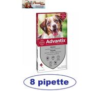 Advantix Bayer 10-25kg antiparassitario per cane 4- 6- 8- 12- 18- 20 pipette
