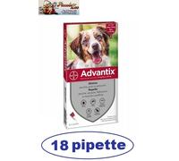 Advantix Bayer 10-25kg antiparassitario per cane 4- 6- 8- 12- 18- 20 pipette