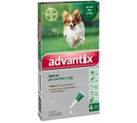 BAYER SpA (DIV.SANITA'ANIMALE) ADVANTIX SPOT-ON 4 PIPETTE DA 0,4 ML X CANI FINO A 4 KG