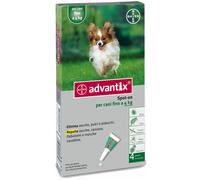 ELANCO ADVANTIX SPOT-ON PER CANI FINO A 4 KG. 4 PIPETTE