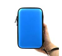 ADVcer 3DS Custodia protettiva impermeabile in EVA con cinturino da polso staccabile per Nintendo New 3DS XL, 3DS, 3DS XL, 3DS, 3DS LL o 2DS XL o DSi, DS Lite (blu)
