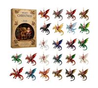 Adveent Caleendar 2026 - Ornamento 2D a forma di cane da salvataggio in | Calendario per conto alla rovescia, ornamenti natalizi per casa, ufficio, scuola, parete, finestra, albero, festa, Capodanno