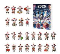 Advent 24 Cow Days Countdown Calendar - Christmas Countdown Calendar | Cute Cartoon Ornament Figures For Men, Women, Kids, Boys, Girls, Toddlerz, Teens, Adults, Family Christmas Decoration Holiday