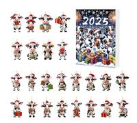 Advent 24 Cow Days Countdown Calendar - Christmas Countdown Calendar | Cute Cartoon Ornament Figures For Men, Women, Kids, Boys, Girls, Toddlerz, Teens, Adults, Family Christmas Decoration Holiday