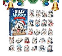 Advent 2D Flat Christmas Acrylic Cute Funny Dog smooth burr-free edges | Tree Decor Countdown Calendar For Home Bedroom Office Mall Store Hotel Church Tree Smooth Burr-free Edges, And Lightweight