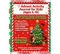 Advent Activity Journal For Kids (Ages 6-10): The Big Christmas Activity & Colouring Book For Kids