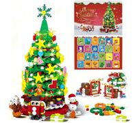 Advent Calendar 2025 Christmas Tree Building Block Set da 571 pezzi Santa Claus Reindeer Train Kit, Creative Festive Decoration & Gift Idea for Adults, Teens & Kids