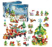 Advent Calendar 2025 Christmas Tree Building Blocks Set, 24 Day Christmas Countdown Calendar Blocks Toy,Xmas Stocking Stuffers Holiday Gifts for Adult Boys and Girls (D)