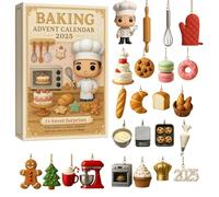 Advent Calendar 2025 with 24 Surprises, Holiday Countdown Calendar for Kids & Adults, Fun Family Christmas Decoration (QQ)