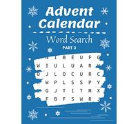Advent Calendar Word Search: Christmas Puzzle Activity Book with Coloring Part | Holiday Countdown for Gift