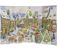Advent Calendars Calendrier de l'avent 3D 24 portes Design village traditionnel allemand de 1958 Grand format 45 x 21 cm