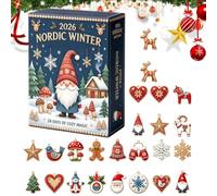 Advent Christmas Ornament | 24 Days Charm Pendants Countdown Calendar