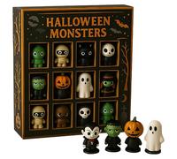 Advent Countdown 2025 Advent Figures 12 Days Countdown Calendar Kit Resin Ornaments for Desk Display, Christmas Decoration, Kids, Teens, Adulti, Family, 2.36 Inches