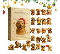 Advent Dog Countdown Calendar - Christmas Countdown Calendars,2D Flat 24 Day Decor For Holiday Classroom Offices Desk Wall Tree Kids Toddler Teen Adult Boy Girl Women Men Family