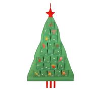 Advent Fabric, Cloth Advent Countdown Calendar, Christmas Tree Shape Organizer 24 Days For Home Decorators Collectors Living Room Bedroom Office Wall Door Fireplace Study Mantel Candies Snacks