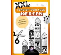 Advent Kerzen Fensterbilder Weihnachten, Mal- und Schneidebuch | wie Scherenschnitt | Ausmalbilder | Basteln für kreative Kinder | Kleinkind | by DigiMom
