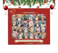 Advent Puzzle Kalender - 1000 Teile Spielzeug Partygeschenke, Erwachsene Weihnachten Haustier Puzzle-Adventskalender, Calender Des Advents Für Männer Kinder Party Familientreffen Unterhaltung Feier