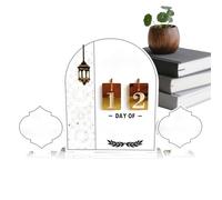 Advent Signs For Table | Middle Eastern Festival Countdown Calendar Decor,Acrylic Advent Decorations,for Home Desk Mantel Shelf Dining Table