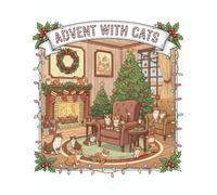 Advent with Cats: A Christmas Coloring Book for Kids and Adults: Cute Holiday Kittens, Festive Scenes, and Cozy Winter Fun
