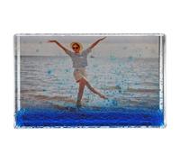 Adventa Fun, Cornice per Foto, in Acrilico, Liquido, Blu, per Stampe da 101 x 152 mm