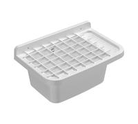 Adventa: Vasca in resina di PP con Griglia, fissaggio a Parete, Con Sifone e Piletta, Resistente agli acidi di uso comune, Lavanderia, Garage, Esterno, 50L x 33,5P x 24H cm, Bianco