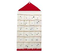 adventcalendar - Calendario con conto alla rovescia, 24 tasche, calendario 2025, conto alla rovescia di Natale per 24 giorni, decorazione da appendere, calendario natalizio in tessuto, organizer per