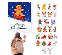 Adventscountdown mann Ornament | 24 giorni 2D acrilico giocattolo, calendario con ciondolo | per bambini ragazze donne uomini famiglia aule uffici