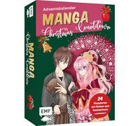 Adventskalender-Kartenset: Manga Christmas Countdown: Mit 24 Türchen - 24 Motive malen | Einfache Schritt-für-Schritt-Anleitungen und Profi-Wissen für deine Weihnachtszeit | Grundlagenteil im Booklet