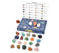 Adventskalender Kristalle & Mineralien 24 Stück | Weihnachts Countdown Geschenk | Edelstein Kalender für, Mädchen, Teenager & Erwachsene, festliche Überraschung