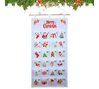 Adventskalender Mit Taschen,24-Tage Weihnachts Aufbewahrungsbeutel,Feiertagsdekoration Taschenkalender Wandbeutel - Für Kindeu reinigenden Stoff widersteht dr Süßigkeiten Schmuck Schokolade Wohnzimmer